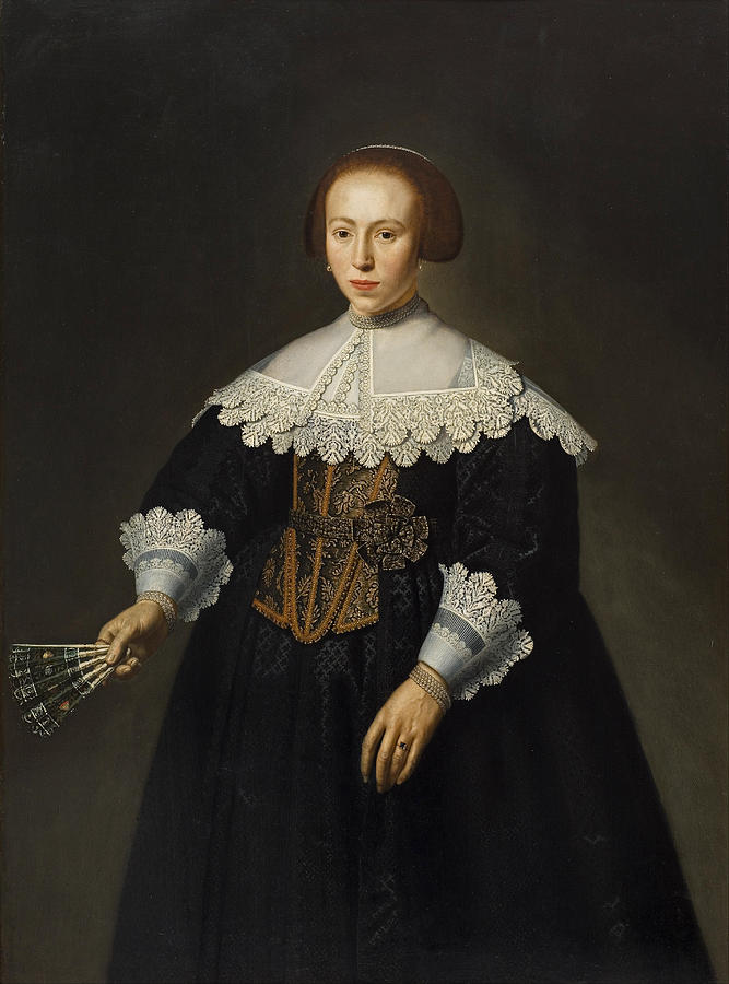 Portrait of a Lady  Painting by Dirck Dircksz van Santvoort