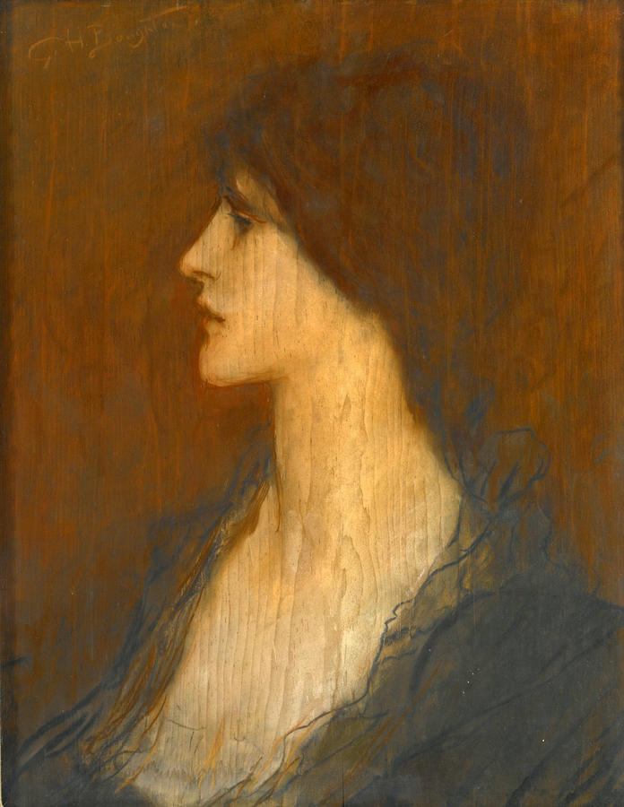Portrait of a Lady Drawing by George Henry Boughton