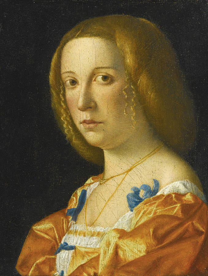 Giovanni Francesco Caroto Painting - Portrait of a Lady by Giovanni Francesco Caroto