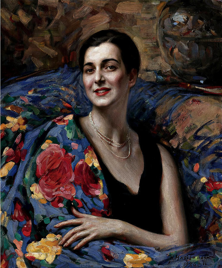 Portrait of a Lady Painting by Nikolai Vasilievich Kharitonov