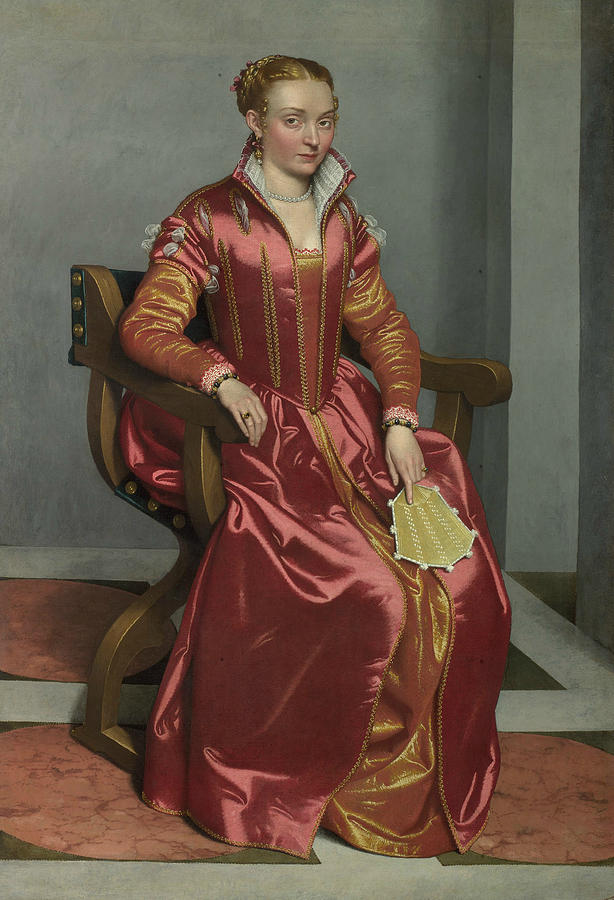 Portrait of a Lady, perhaps Contessa Lucia Albani Avogadro Painting by Giovanni Battista Moroni