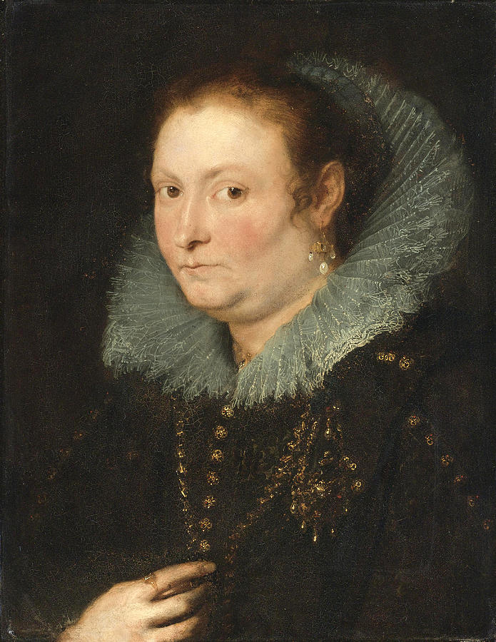 Portrait of a Lady possible a Member of the Brandt Family Painting by Attributed to Peter Paul Rubens