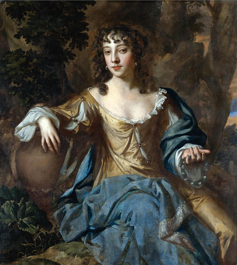 Portrait of a Lady said to be Nell Gwyn Painting by Willem Wissing