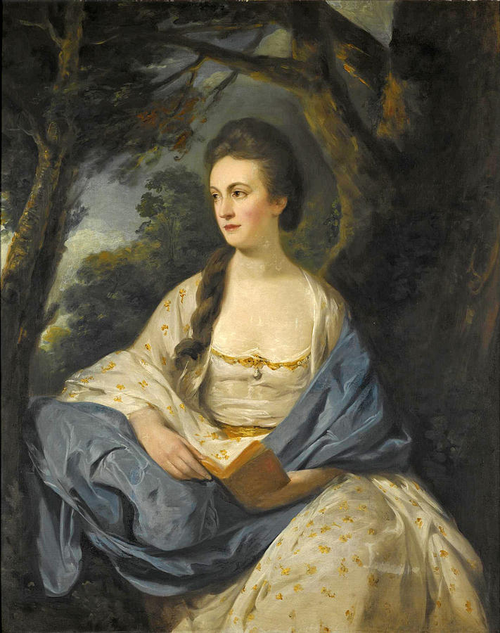 Portrait of a Lady said to be Susanna Mrs. Baron Bedingfield of Ditchingham Hall Norfolk Painting by Hugh Barron