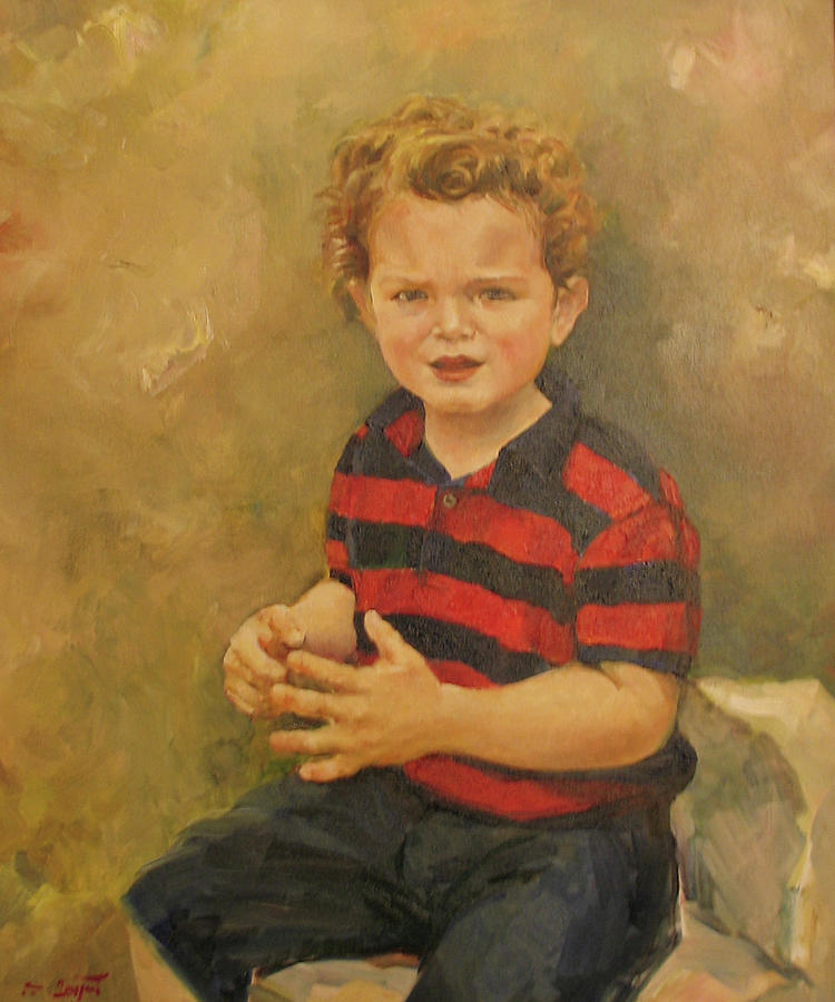 Portrait of a little boy Painting by Tigran Ghulyan