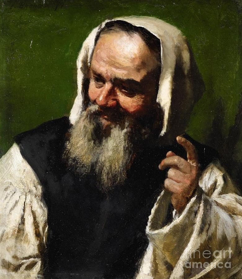 Portrait of a Man in a Smock Painting by MotionAge Designs