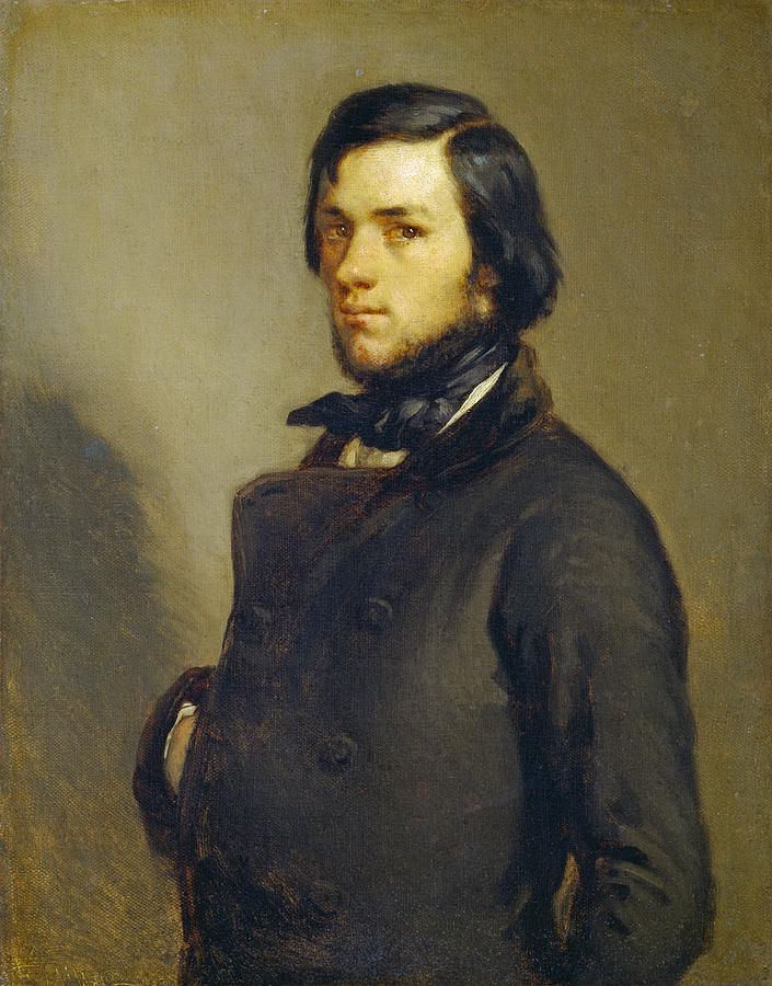 Portrait Painting - Portrait of a Man by Jean Francois Millet