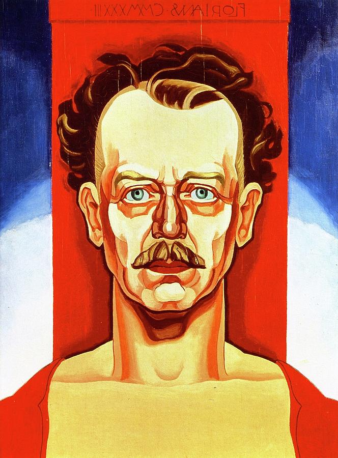Portrait Of A Man Painting by Oscar Bluemner
