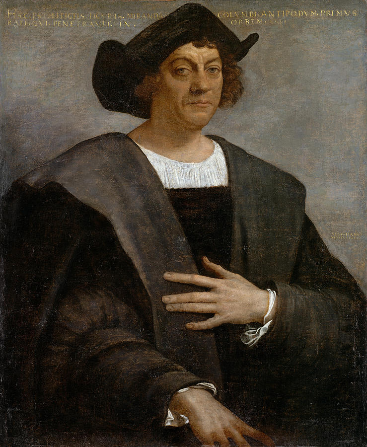Portrait of a Man said to be Christopher Columbus Painting by Sebastiano del Piombo