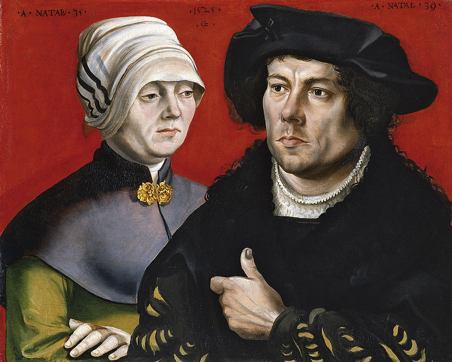 Portrait of a married Couple Painting by Gabriel Zehender