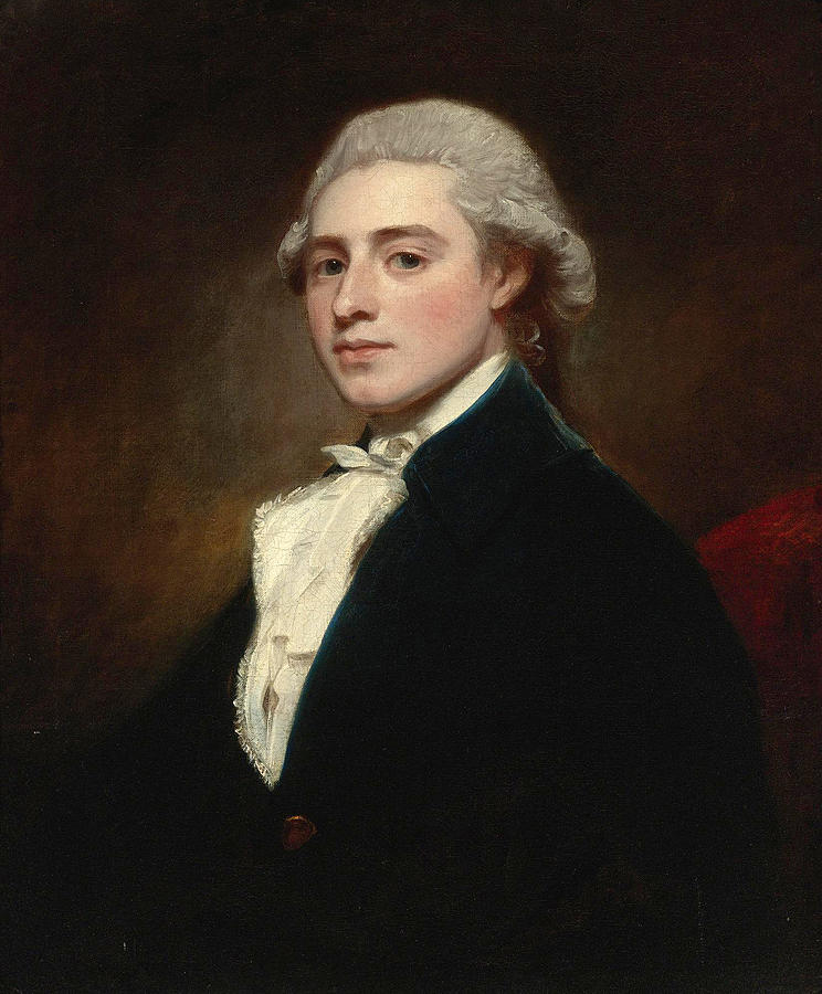Portrait of a member of the Dashwood Family Painting by George Romney