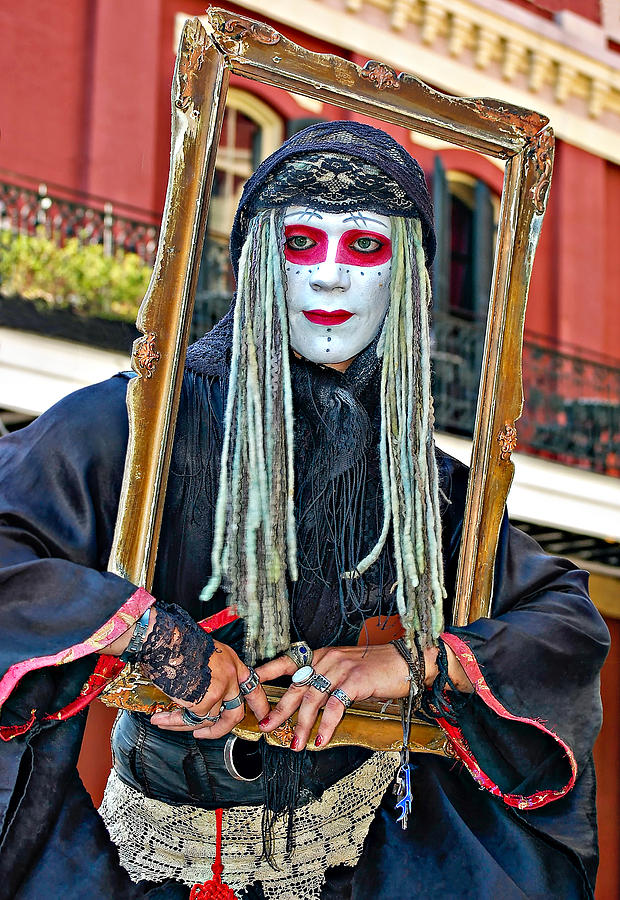 New Orleans Photograph - Portrait of a Mime by Steve Harrington