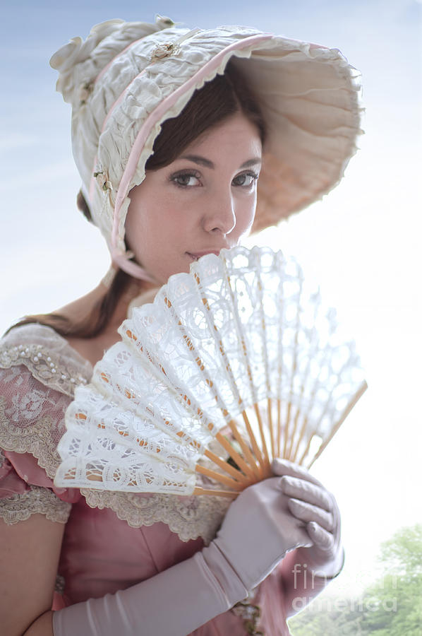 Portrait Of A Pretty Victorian Or Regency Woman With Bonnet Photograph