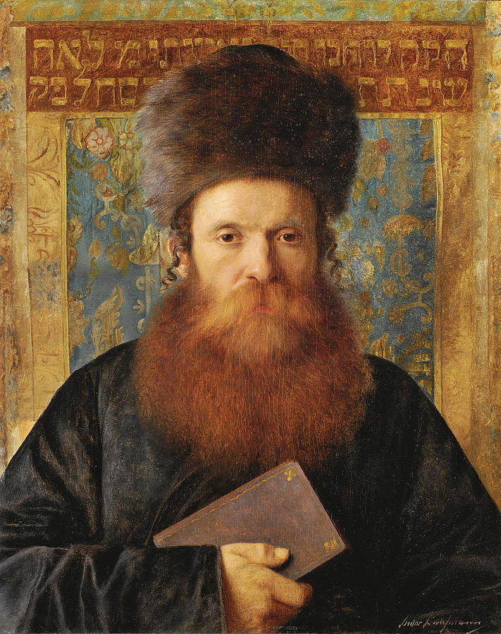 Portrait of a Rabbi 4 Painting by Isidor Kaufmann