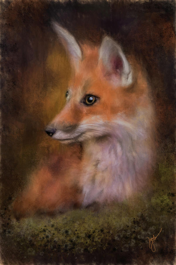 Portrait Of A Red Fox Painting by Jai Johnson