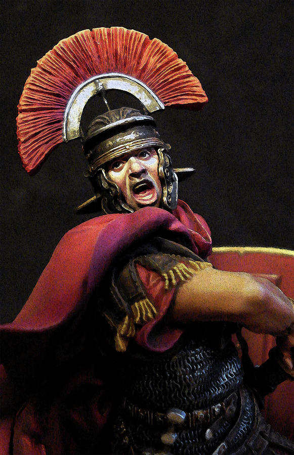 Portrait of a Roman Legionary - 11 Painting by AM FineArtPrints
