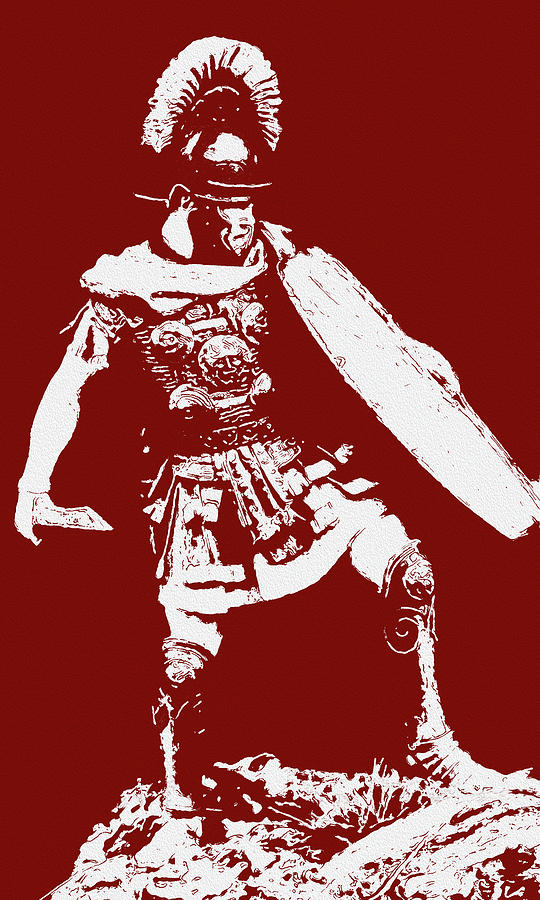 Portrait of a Roman Legionary - 12 Painting by AM FineArtPrints