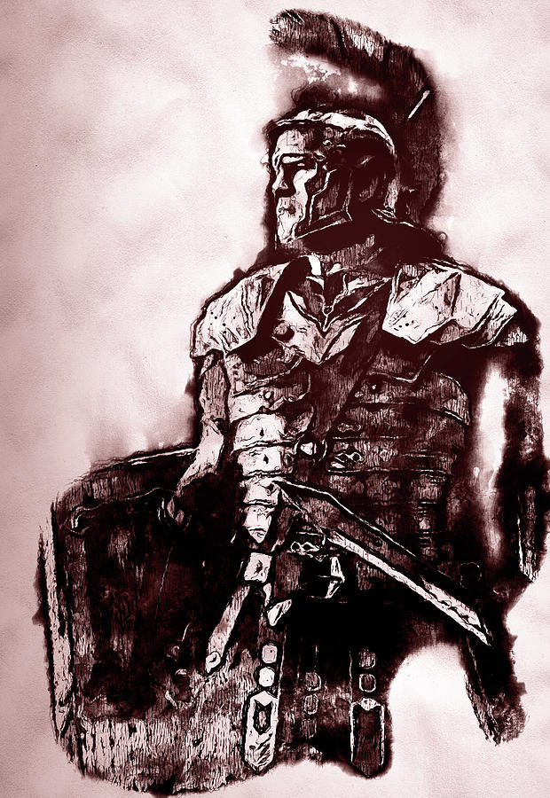 Portrait of a Roman Legionary - 16 Digital Art by AM FineArtPrints