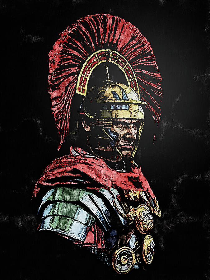 Portrait of a Roman Legionary - 29 Painting by AM FineArtPrints