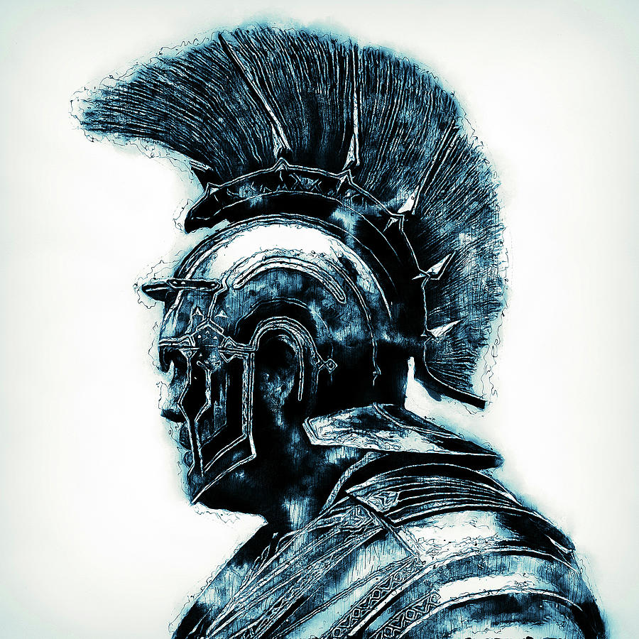 Portrait of a Roman Legionary - 31 Painting by AM FineArtPrints