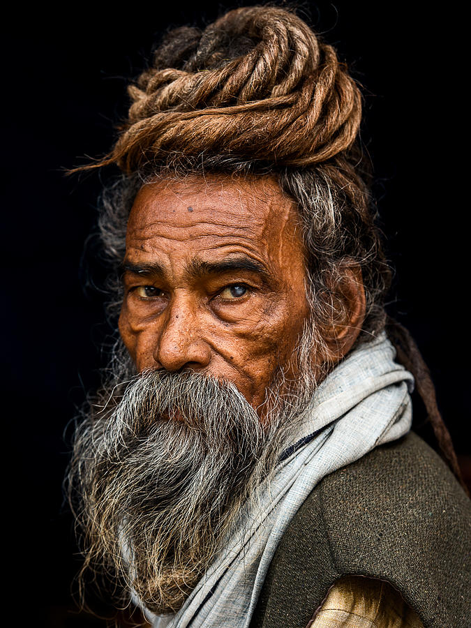 Portrait Of A Sadhu... Photograph by Rakesh J.v