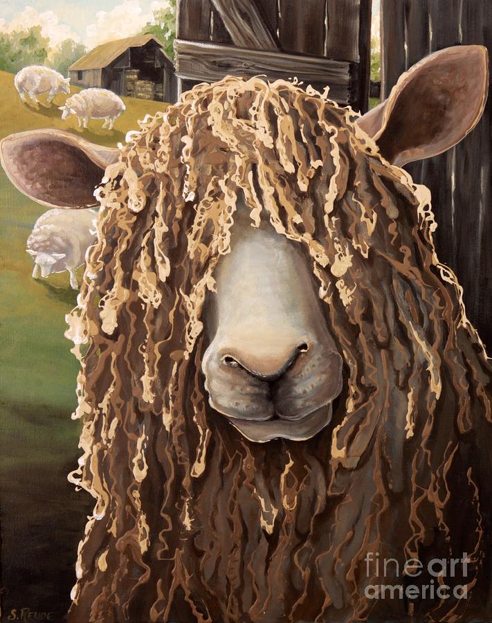 Portrait Of A Sheep Painting