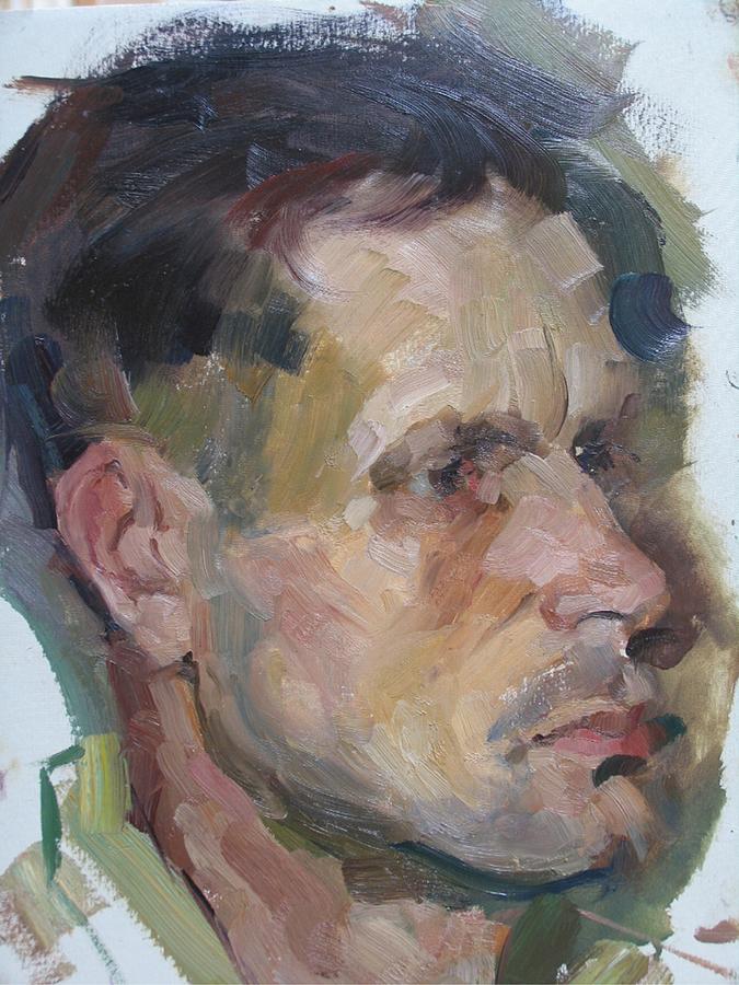 Portrait Painting - Portrait of a Soviet Worker 5 by Ivan Filichev