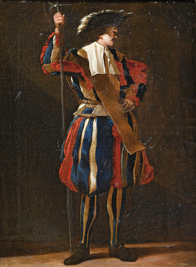 Portrait of a Swiss Guard Painting by Jean Barbault