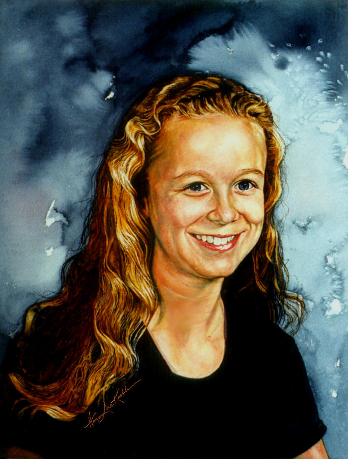 Portrait Of A Teen Girl Painting by Hanne Lore Koehler