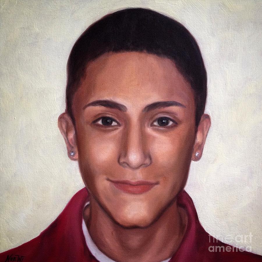 Portrait of a teenage boy Painting by Jindra Noewi