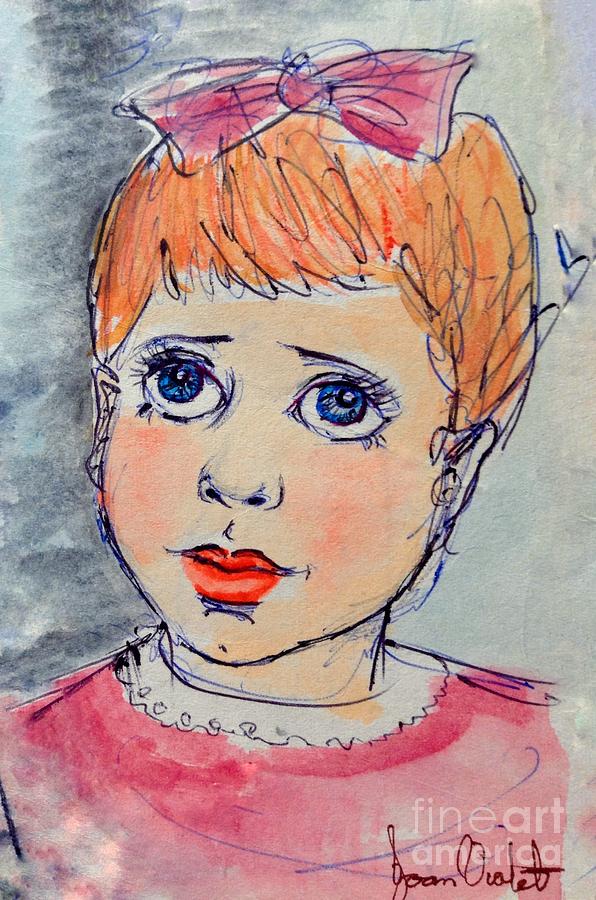 Portrait of a Toddler Painting by Joan-Violet Stretch
