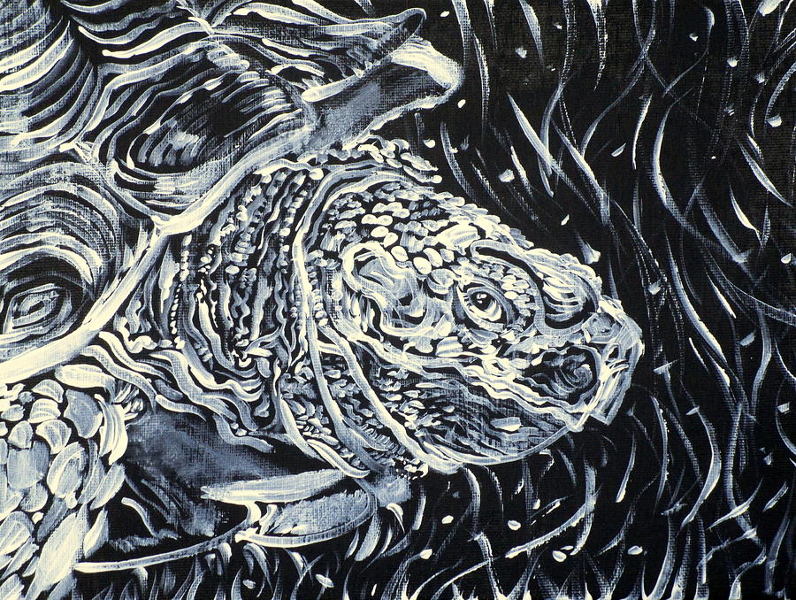 Portrait Of A Turtle Painting by Fabrizio Cassetta