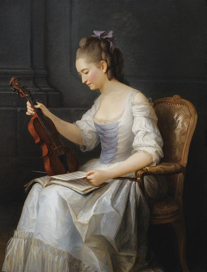 Portrait Of A Violinist Painting by Celestial Images