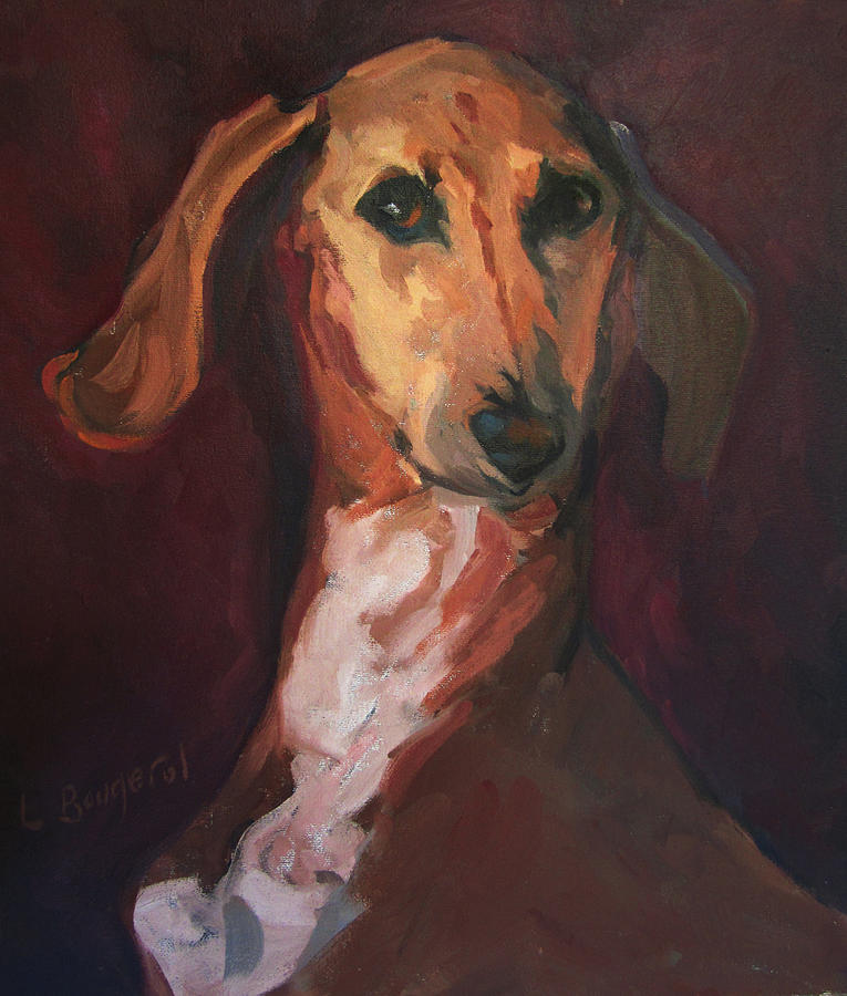 Dog Painting - Portrait of a Vizsla  by Lynn Gimby-Bougerol