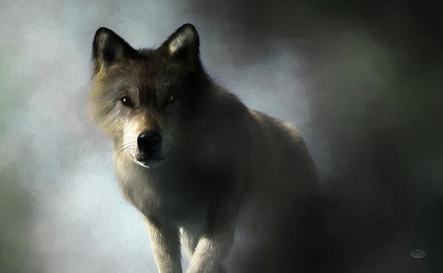 Portrait of a Wolf Digital Art by Daniel Eskridge