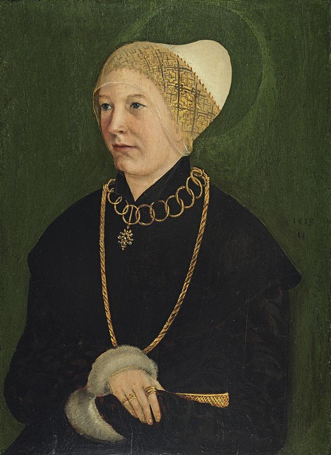 Portrait of a Woman Anna Fugger  1518 Painting by Celestial Images