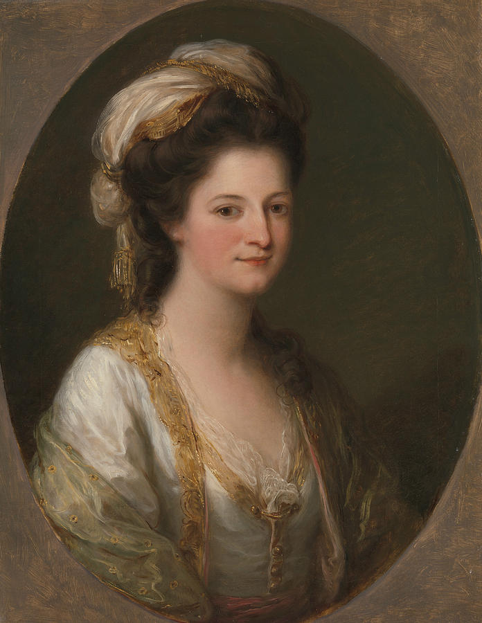Portrait of a Woman, Traditionally Identified as Lady Hervey Painting by Angelica Kauffman