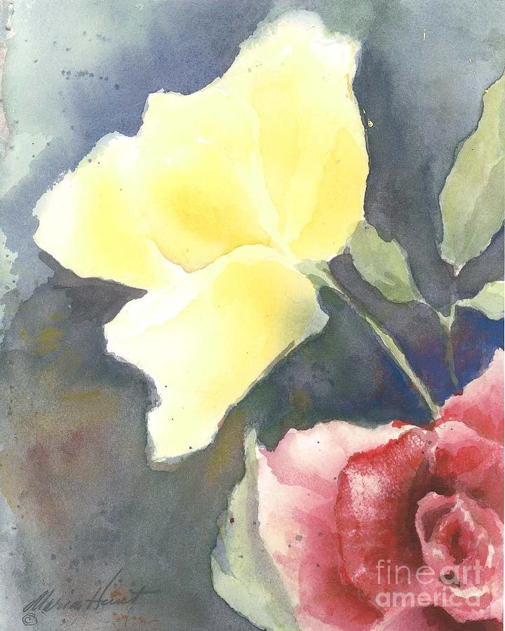 Portrait of a Yellow Rose Painting by Maria Hunt