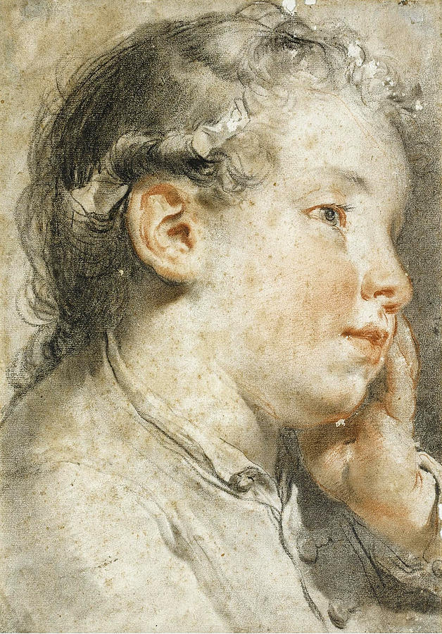 Portrait of a Young Boy Drawing by Gaetano Gandolfi Portrait of a Young Boy Drawing by Gaetano Gandolfi