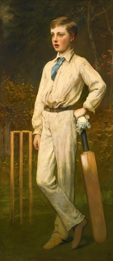Portrait of a Young Cricketer Painting by James Sant