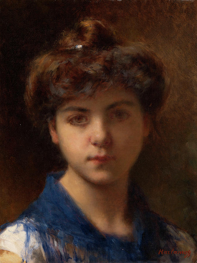 Portrait of a Young Girl Painting by Alexei - Fine Art America