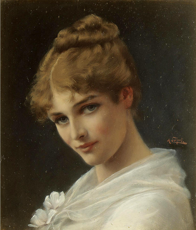 Portrait of a Young Girl Painting by Alfred Seifert