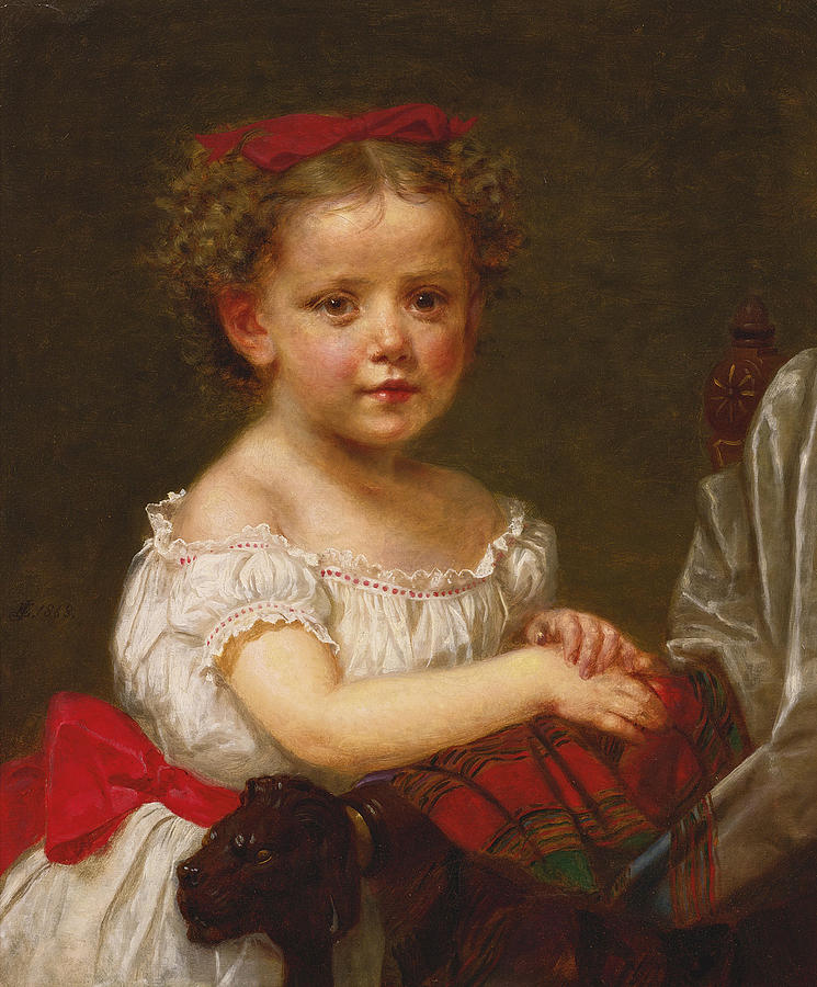 Portrait of a Young Girl Painting by Joseph Oriel Eaton