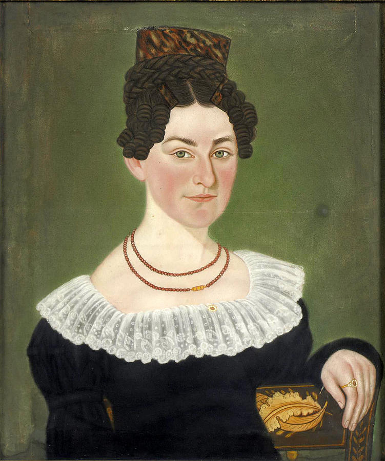 Portrait of a Young Lady with Tortoise Shell Comb Painting by Micah Williams