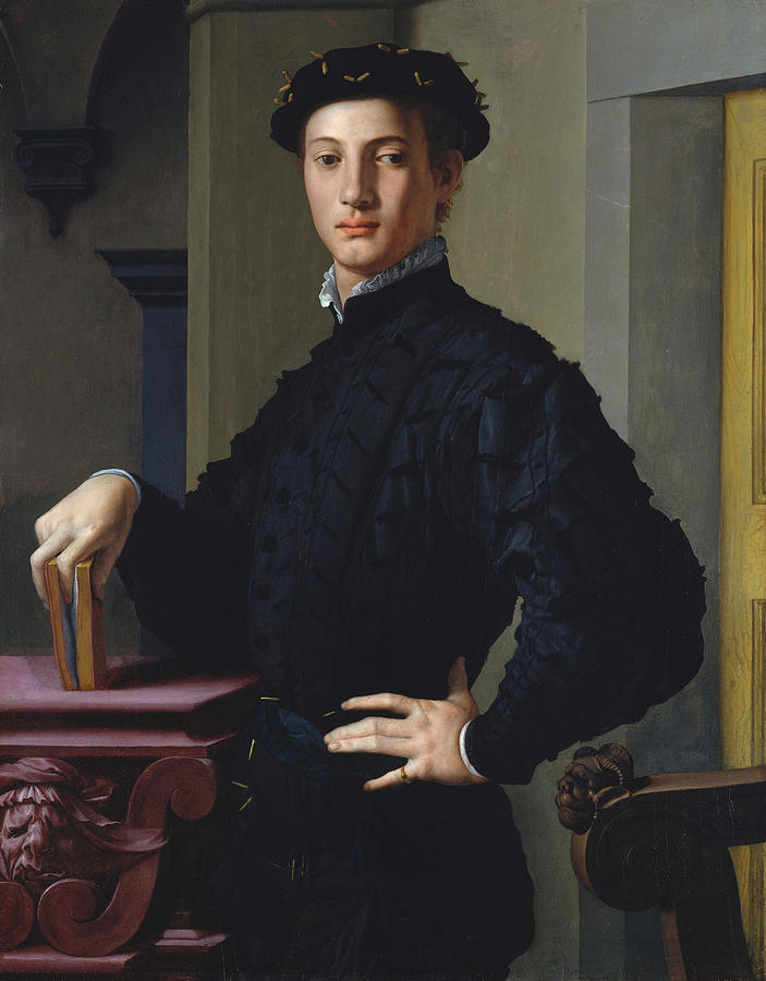 Agnolo Bronzino Painting - Portrait of a Young Man by Bronzino
