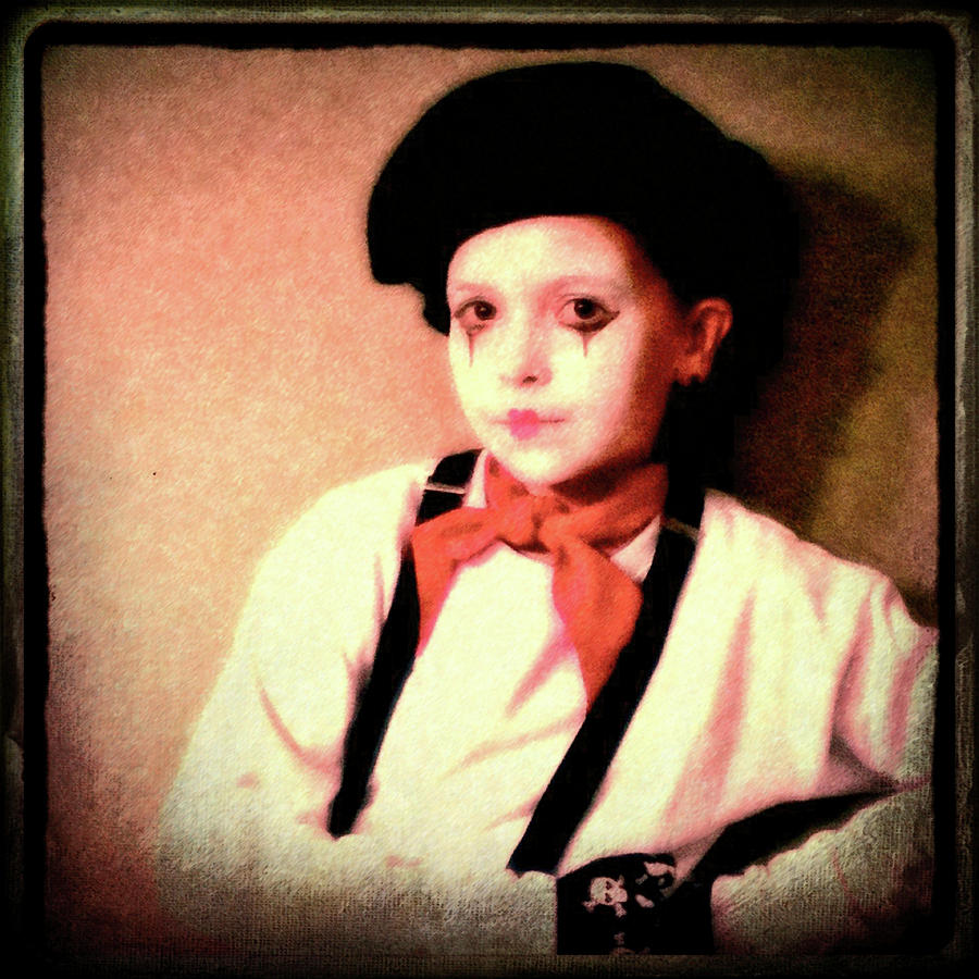 Portrait of a Young Mime Photograph by Susan Lafleur