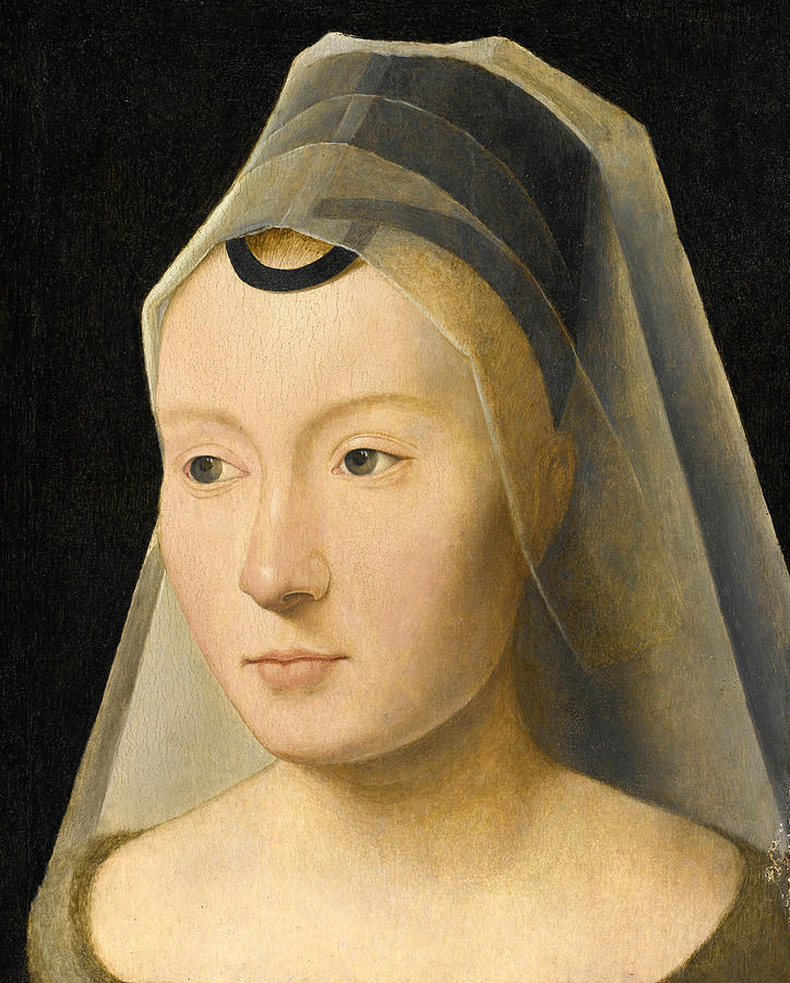 Portrait of a Young Woman Painting by Attributed to Hans Memling