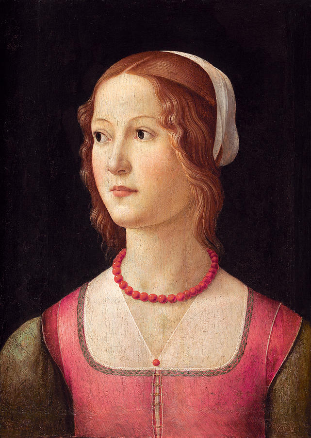 Portrait of a Young Woman Painting by Domenico Ghirlandaio