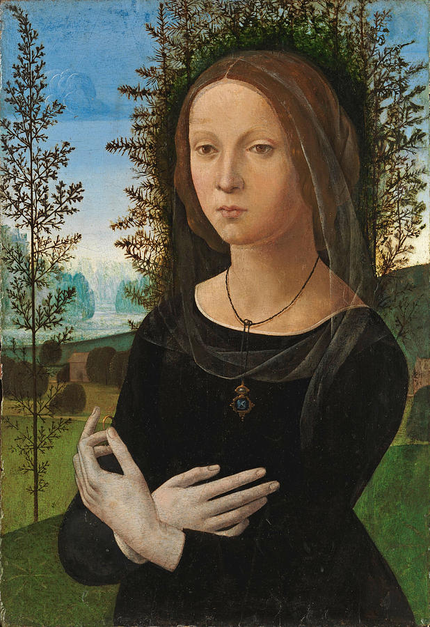 Lorenzo Di Credi Painting - Portrait of a Young Woman by Lorenzo di Credi