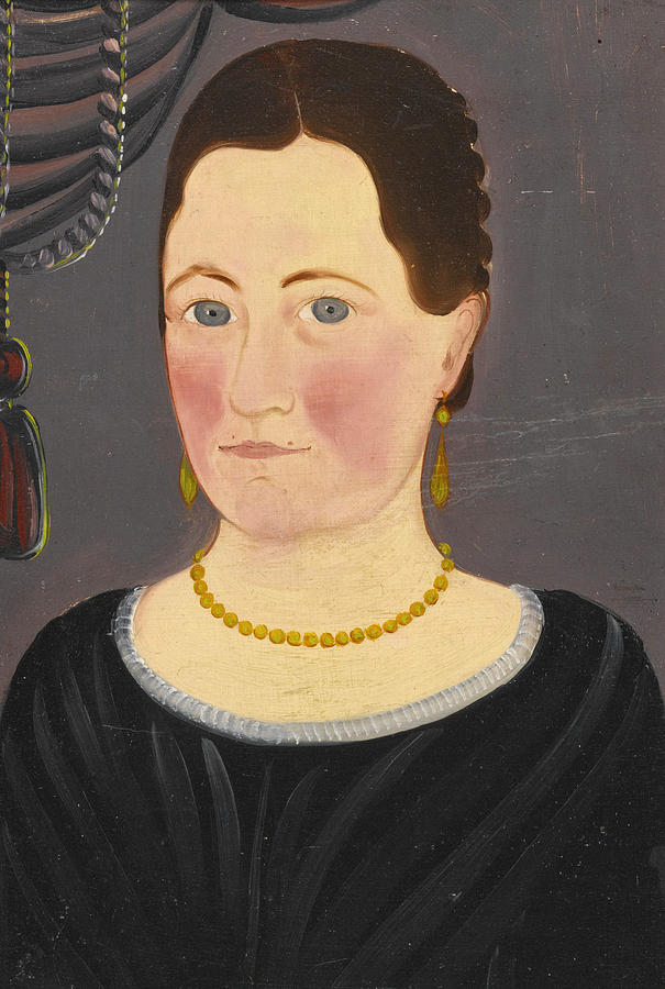 Portrait of a Young Woman said to be Mary Huntress Painting by Prior-Hamblin School